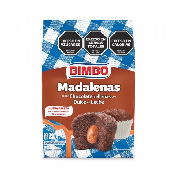 Magdalenas Bimbo Chocolate Rellenas con Dulce de Leche